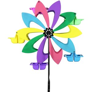 Exhart Ferris Feeder Multicolor Pinwheel Bird Feeder & Spinner