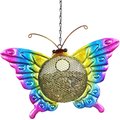 Exhart Solar Hanging Metal Mesh Butterfly Bird Feeder