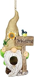 Exhart Welcome Gnome Hanging Bird House