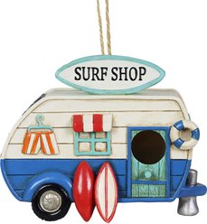 Exhart Solar Retro Surf Shop RV Hanging Bird House