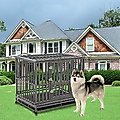 SMONTER Heavy Duty I Shape Dog Crate & Playpen, 46-in