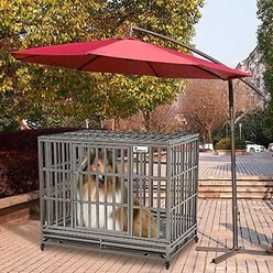 SMONTER Heavy Duty Dog Crate & Playpen, 46-in