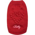Blueberry Pet for Love of Pets Heart Designer Personalized Dog Sweater, 14-in