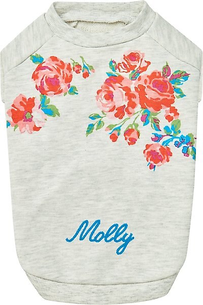 Blueberry Pet Love at First Sight Rose Flower Pullover Personalized Dog Sweatshirt, 12-in slide 1 of 6