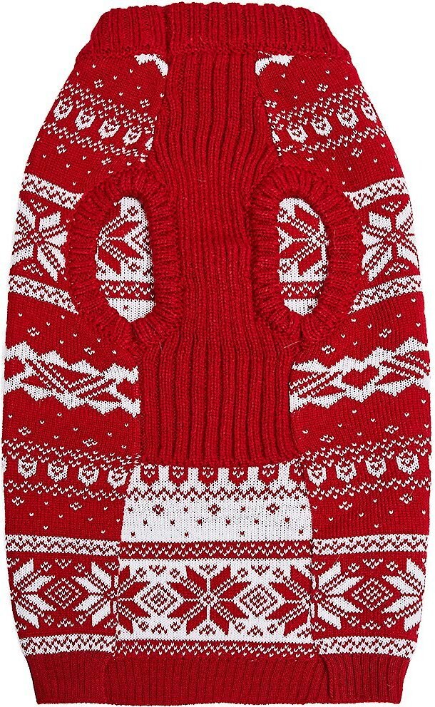 Blueberry Pet Christmas Fair Isle Mockneck Personalized Dog Sweater