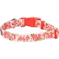 Blueberry Pet Spring Scent Rose Floral Personalized ID Dog Collar, Rose Baby Pink, Small: 12 to 16-in neck, 5/8-in wide