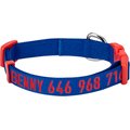 Blueberry Pet National Pride USA Flag Personalized Dog Collar, Blue, Small: 12 to 16-in neck, 5/8-in wide
