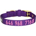 Blueberry Pet The Most Coveted Designer Mixed Metallic Thread Personalized Dog Collar, Dazzling Tinsel Purple, Medium: 13 to 16.5-in neck, 3/4-in wide