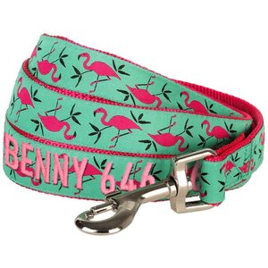 Blueberry Pet Flamingo Personalized Standard Dog Leash, Medium: 5-ft long, 3/4-in wide