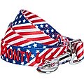 Blueberry Pet American Flag Personalized Standard Dog Leash, Large: 4-ft long, 1-in wide