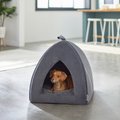 Frisco Tent Covered Cat & Dog Bed, Gray, Medium