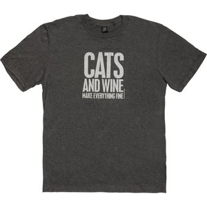 Primitives By Kathy Cats & Wine T-Shirt, Large