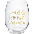 Primitives By Kathy Dog Sip Wine Glass, 15-oz