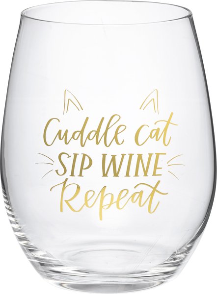 Primitives By Kathy Cat Sip Wine Glass, 15-oz slide 1 of 2