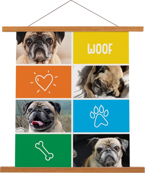 Frisco Personalized Woof Canvas Poster with Wood Hanger, 16" x 20" slide 1 of 3