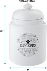 Frisco Ceramic Paw Personalized Treat Jar, 13 cup, 104oz slide 2 of 6