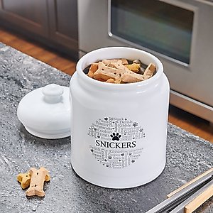 Frisco Ceramic Paw Personalized Treat Jar, 13 cup, 104oz