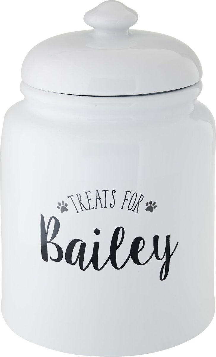 Personalized treat outlet jar