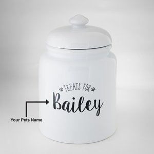 Frisco Ceramic "Treats for" Personalized Treat Jar, 13 cup, 104oz