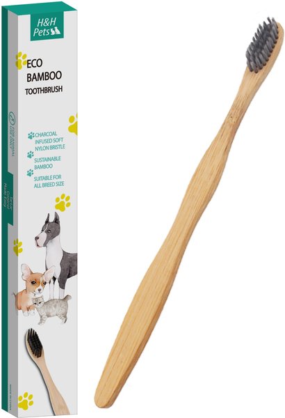 H&H Pets Eco-Friendly Bamboo Dog & Cat Toothbrush, 1 count, Large slide 1 of 2