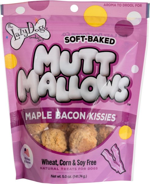The Lazy Dog Cookie Co. Mutt Mallows Maple Bacon Kissies Dog Treats, 5-oz bag slide 1 of 1