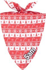 Frisco Fair Isle Personalized Dog & Cat Bandana, Small
