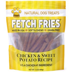 Fast Pet Food Fetch Fries Chicken & Sweet Potato Dog Treats, 16-oz bag