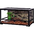 REPTI ZOO Double Hinge Door Reptile Glass Terrarium, 24-gal