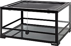 REPTI ZOO Double Hinge Door Reptile Glass Terrarium, 24-gal slide 2 of 6