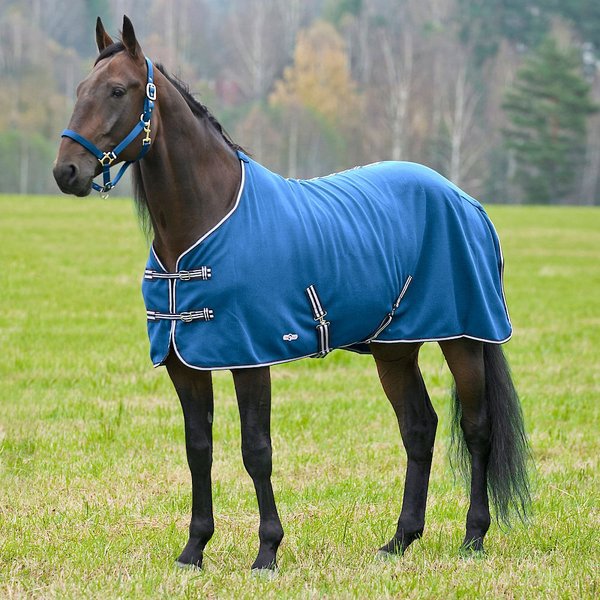 Finntack Cuddle Fleece Horse Blanket, Blue, 66-in slide 1 of 2