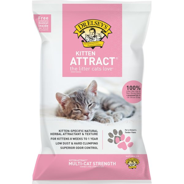 DR. ELSEY'S Kitten Attract Clumping Clay Cat Litter, 20lb bag