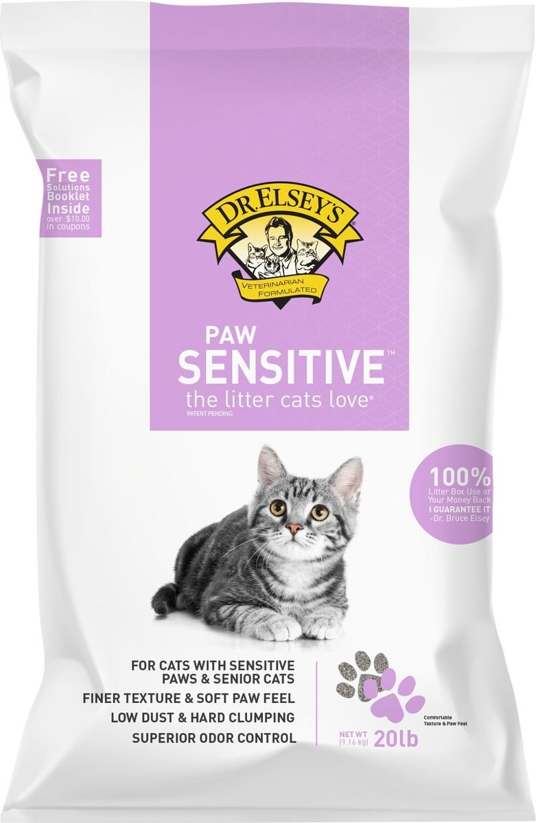 DR. ELSEY'S Paw Sensitive Clumping Clay Cat Litter, 20lb bag