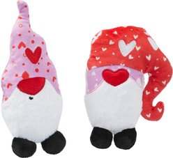 Frisco Valentine Gnomes Plush Cat Toy with Catnip, 2 count