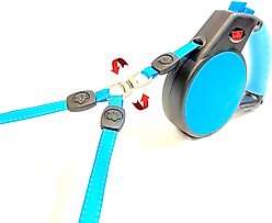 Wigzi Retractable Coupler Dog Leash, Blue