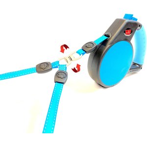 Wigzi Retractable Coupler Dog Leash, Blue