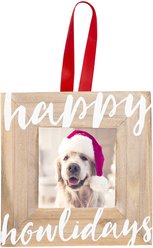 Pearhead Happy Howlidays Christmas Dog Wooden Photo Ornament