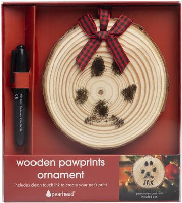 Show full view: Pearhead Christmas Wooden Pawprints Ornament slide 5 of 6