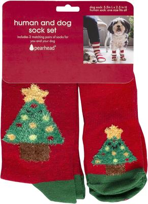 Show full view: Pearhead Human & Dog Tree Sock Set slide 6 of 7