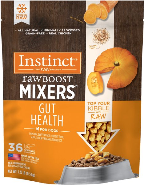 Instinct Boost Mixers Gut Health Recipe Grain-Free Frozen Dog Food Topper, 1.25-lb bag slide 1 of 9