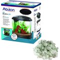 Aqueon LED MiniBow SmartClean Fish Aquarium Kit, Black + Galapagos Aquarium Sea Glass