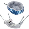 Frisco Herringbone Plush Oval Cuddler + Small Pet Hanging Koala Bed