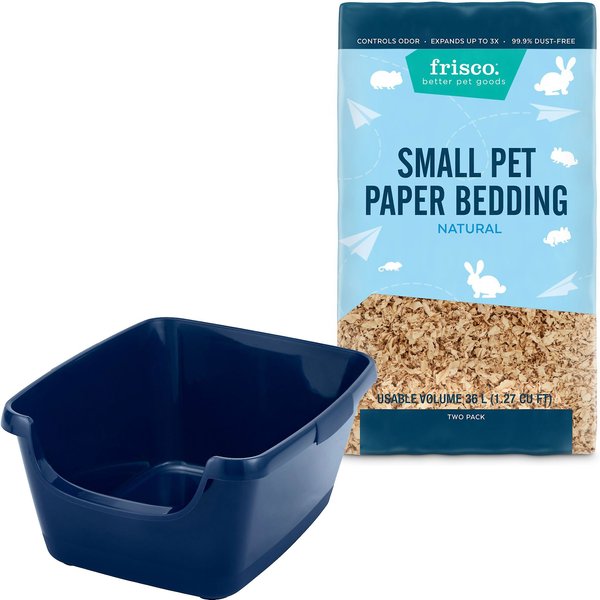 Frisco High Sided Litter Box + Small Animal Bedding, Nautral slide 1 of 8
