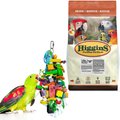 Higgins Vita Seed California Blend Parrot Food + Sungrow Parrot Chew Toy, Foraging Blocks, Rainbow Wood
