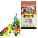 Higgins Vita Seed California Blend Parrot Food + Sungrow Parrot Chew Toy, Foraging Blocks, Rainbow Wood