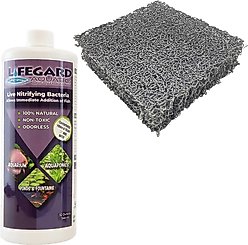 Lifegard Aquatics Live Nitrifying Pond Bacteria + AquaMesh Fish Pond Filter Media