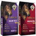 Tribute Equine Nutrition Kalm N' EZ Pellet Low-NSC, Molasses-Free Feed + Kalm Ultra High Fat Horse Feed