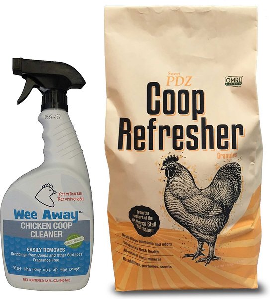 Wee Away Poultry Coop Cleaner + Sweet PDZ Chicken Coop Refresher slide 1 of 4