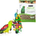 ZuPreem Natural with Vitamins, Minerals & Amino Acids Parrot & Conure Food + Sungrow Parrot Chew Toy, Foraging Blocks, Rainbow Wood