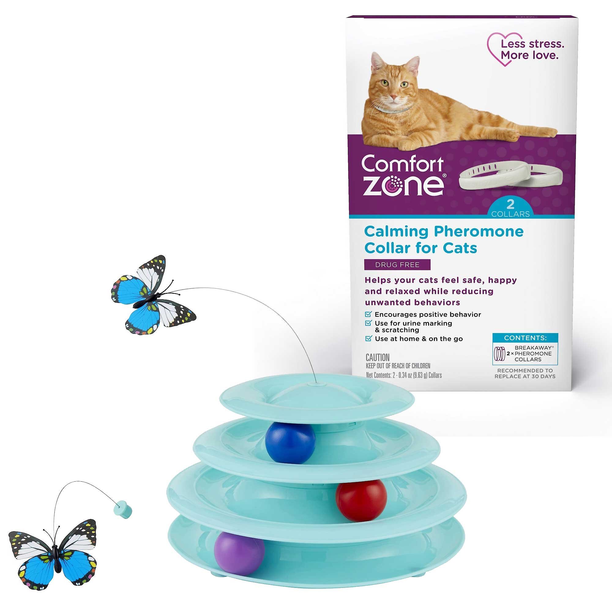 Frisco Butterfly Cat Tracks Cat Toy & Comfort Zone OnTheGo Breakaway