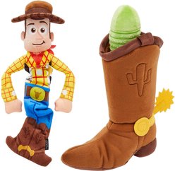 Pixar Woody + Boot Plush Squeaky Toy Dog Toy